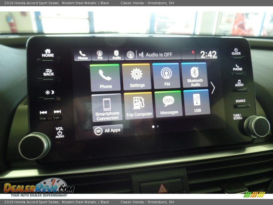 2019 Honda Accord Sport Sedan Modern Steel Metallic / Black Photo #16