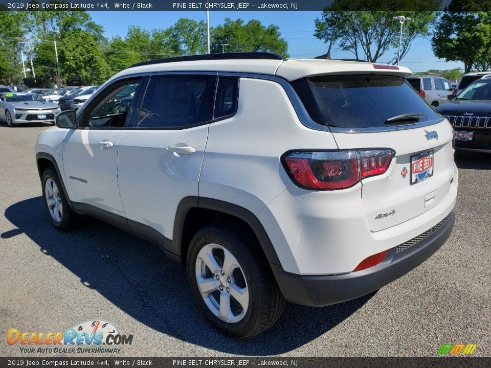 2019 Jeep Compass Latitude 4x4 White / Black Photo #4