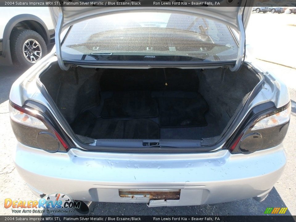 2004 Subaru Impreza WRX STi Platinum Silver Metallic / Blue Ecsaine/Black Photo #4