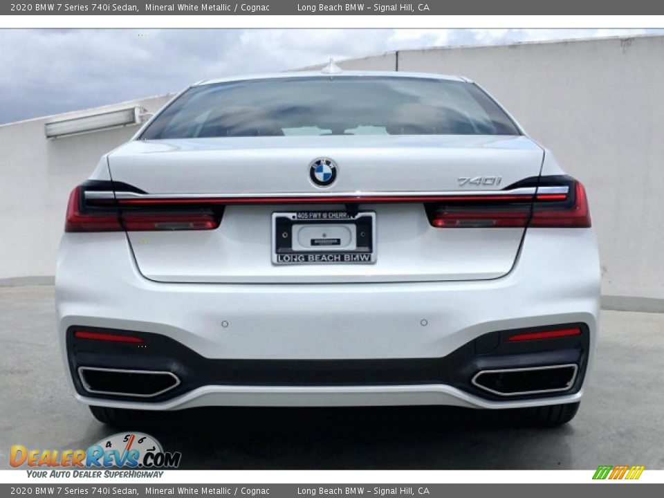 2020 BMW 7 Series 740i Sedan Mineral White Metallic / Cognac Photo #4