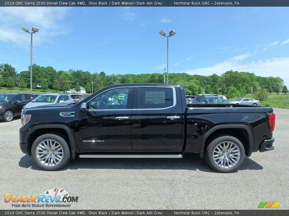 2019 GMC Sierra 1500 Denali Crew Cab 4WD Onyx Black / Dark Walnut/­Dark Ash Grey Photo #8