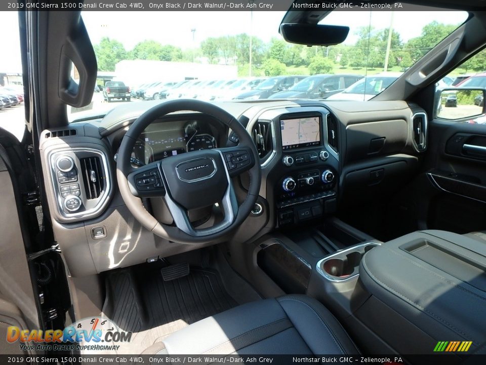 2019 GMC Sierra 1500 Denali Crew Cab 4WD Onyx Black / Dark Walnut/­Dark Ash Grey Photo #12