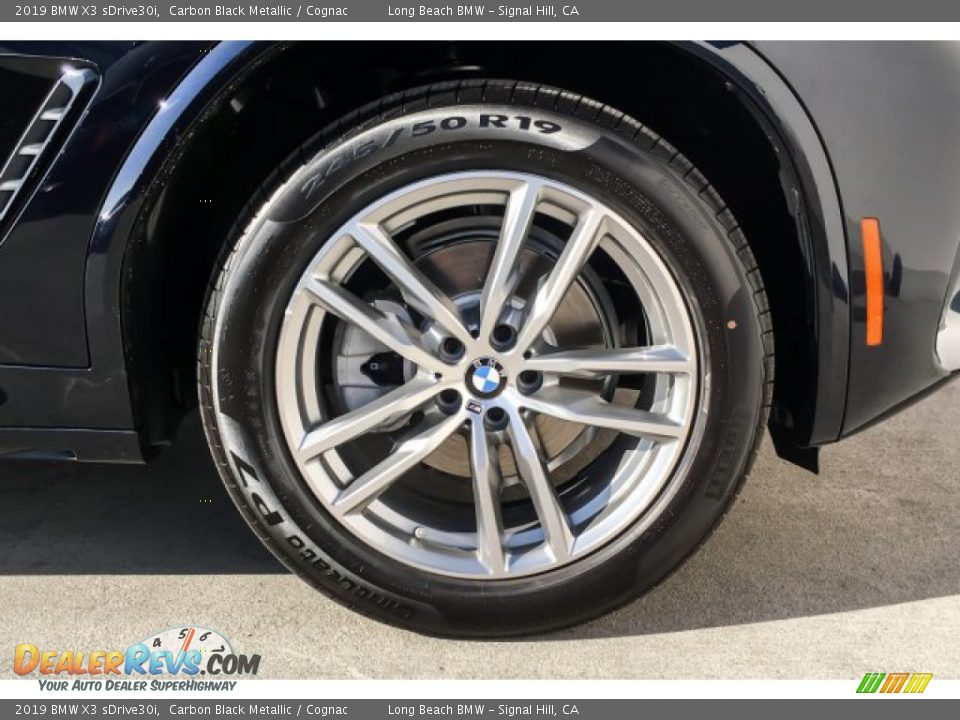 2019 BMW X3 sDrive30i Carbon Black Metallic / Cognac Photo #9