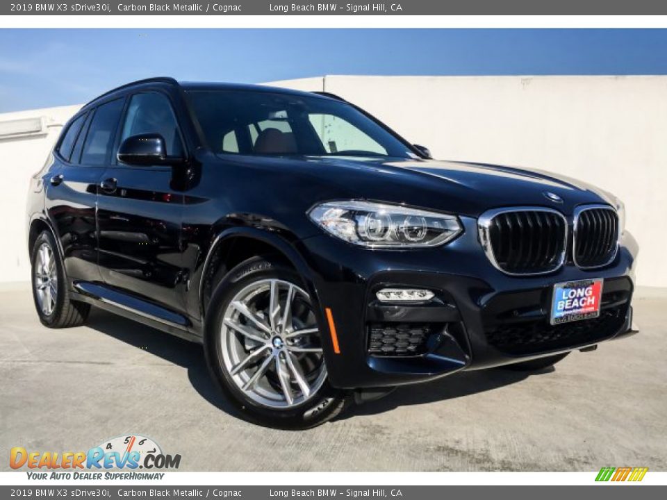 2019 BMW X3 sDrive30i Carbon Black Metallic / Cognac Photo #10