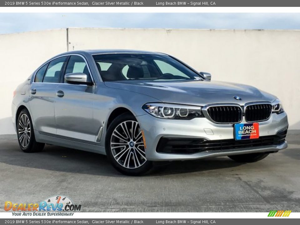 2019 BMW 5 Series 530e iPerformance Sedan Glacier Silver Metallic / Black Photo #10