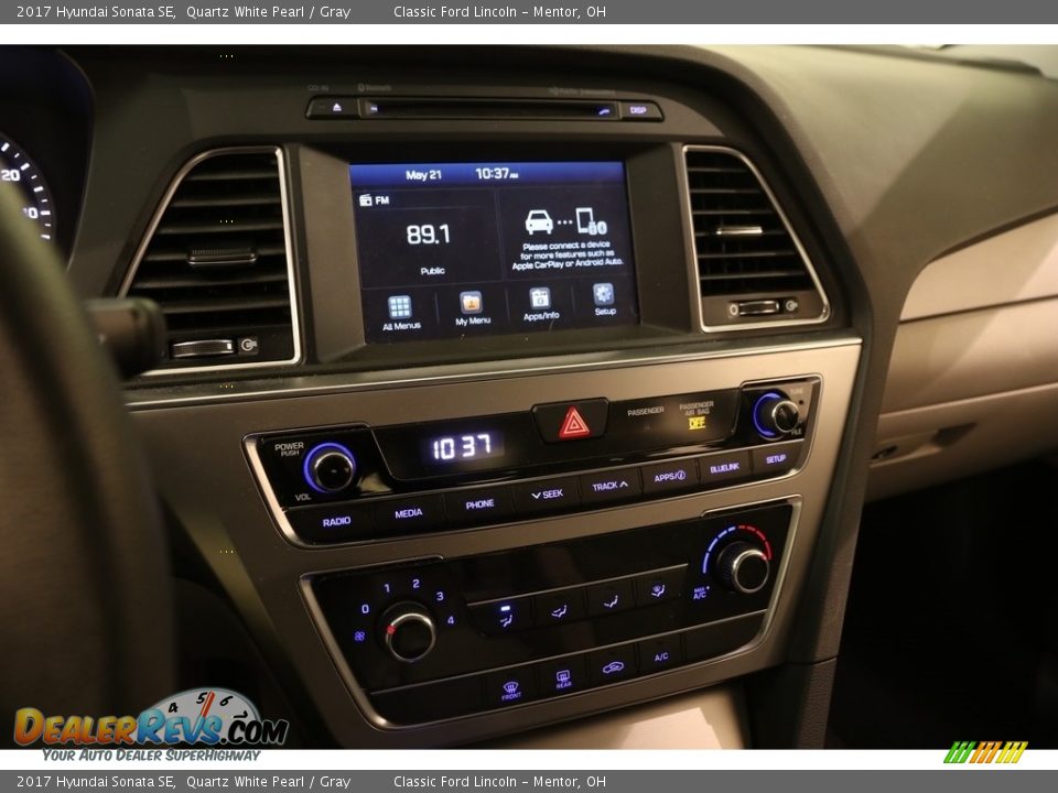 2017 Hyundai Sonata SE Quartz White Pearl / Gray Photo #8