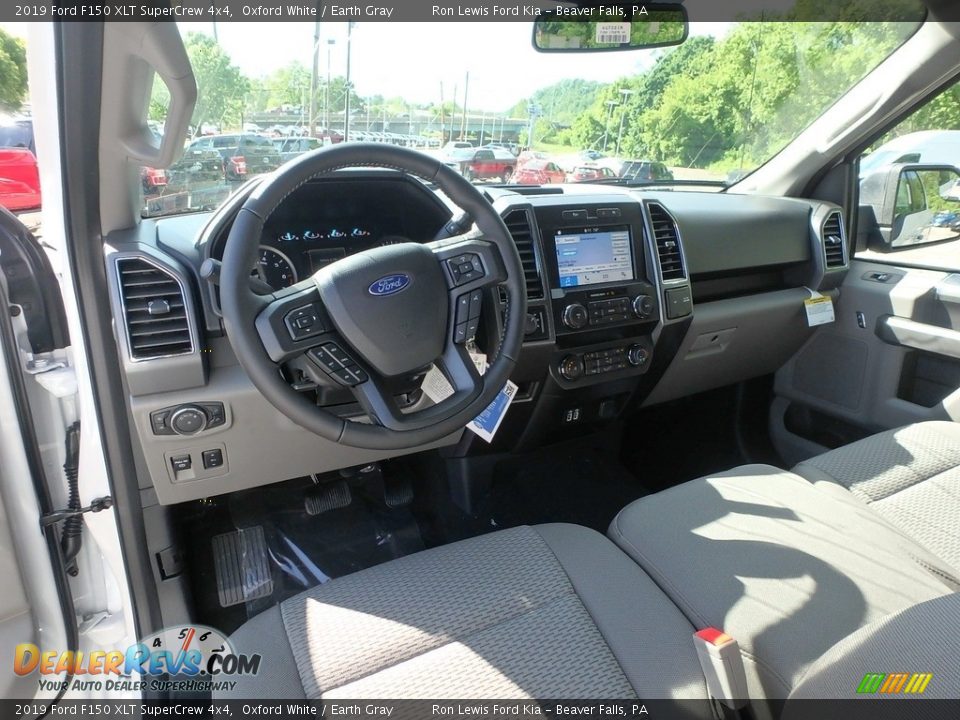 2019 Ford F150 XLT SuperCrew 4x4 Oxford White / Earth Gray Photo #12