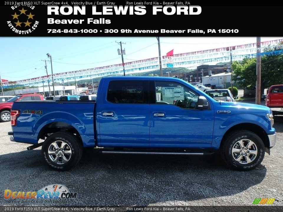 2019 Ford F150 XLT SuperCrew 4x4 Velocity Blue / Earth Gray Photo #1