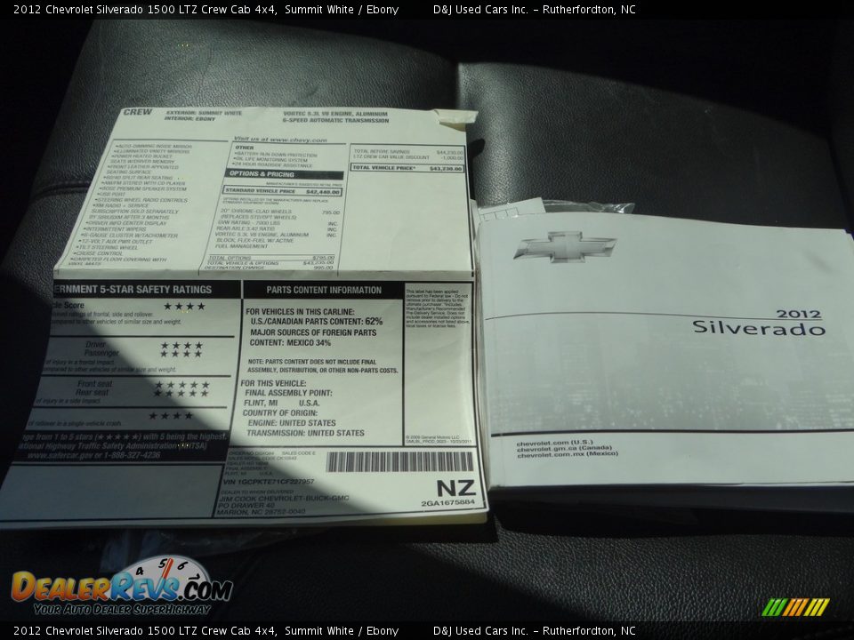 2012 Chevrolet Silverado 1500 LTZ Crew Cab 4x4 Summit White / Ebony Photo #24