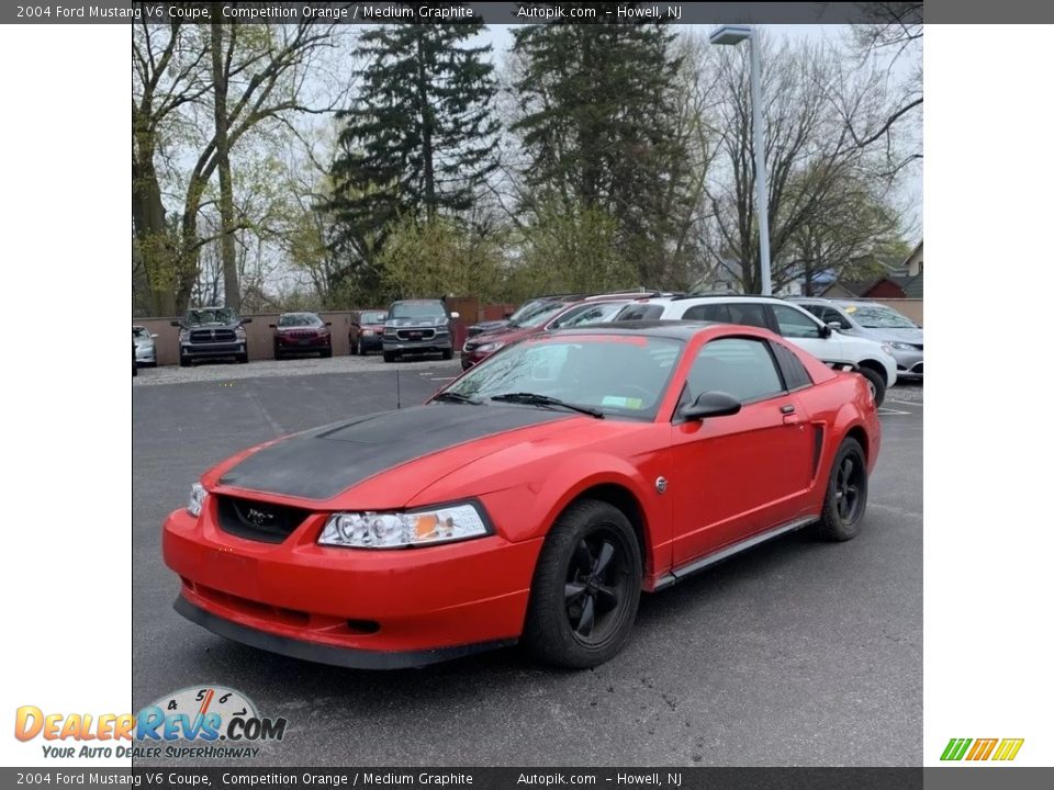 2004 Ford Mustang V6 Coupe Competition Orange / Medium Graphite Photo #1