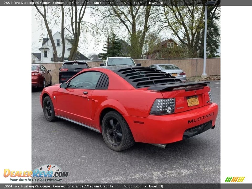 2004 Ford Mustang V6 Coupe Competition Orange / Medium Graphite Photo #3