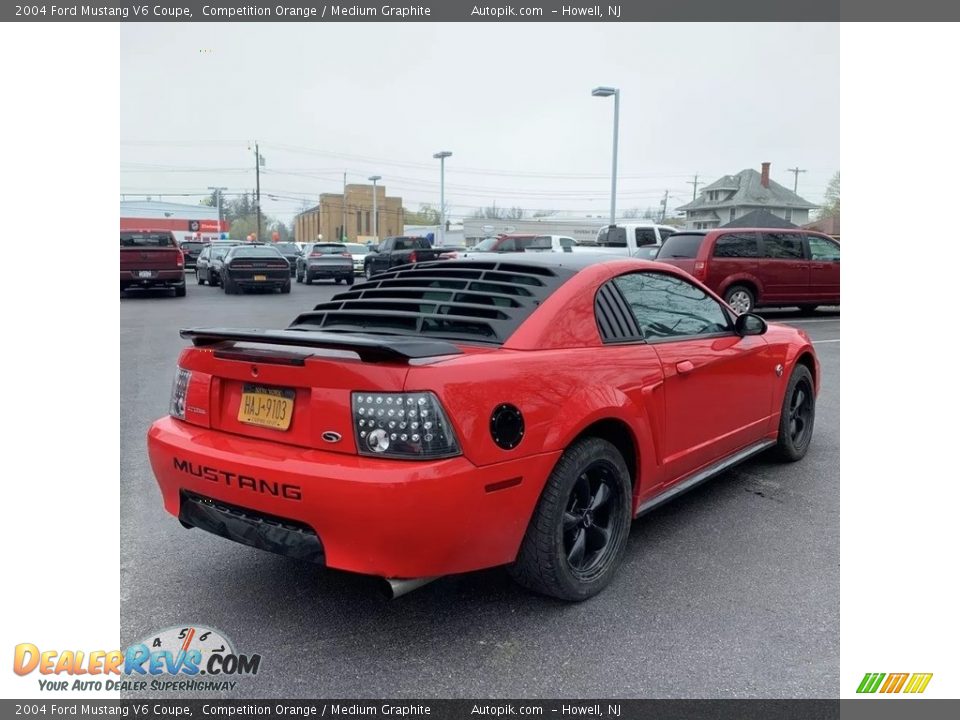 2004 Ford Mustang V6 Coupe Competition Orange / Medium Graphite Photo #5