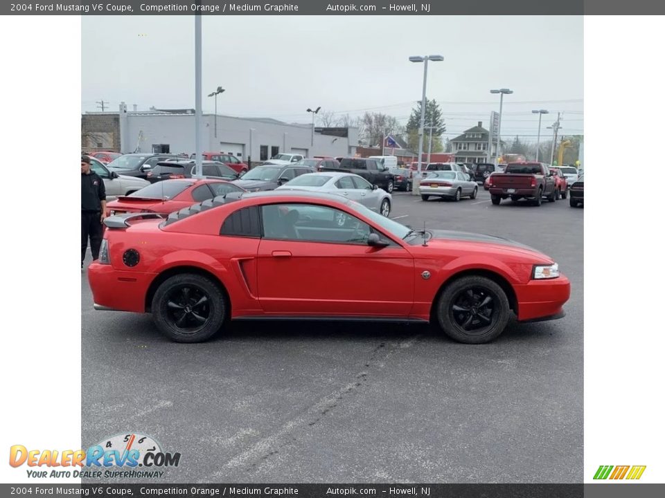 2004 Ford Mustang V6 Coupe Competition Orange / Medium Graphite Photo #6