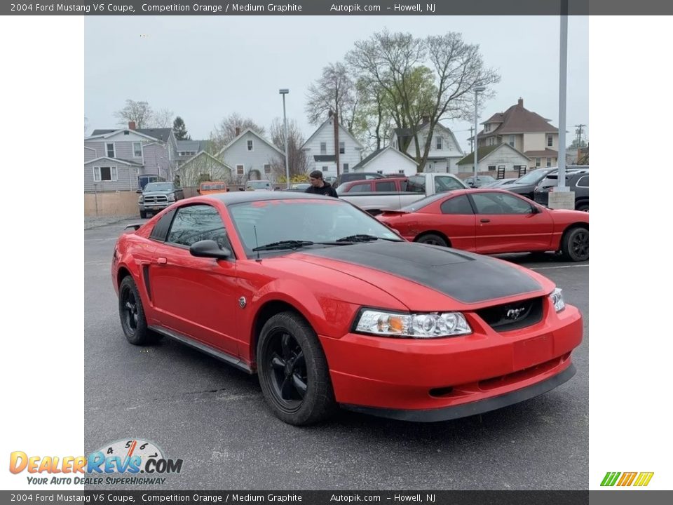 2004 Ford Mustang V6 Coupe Competition Orange / Medium Graphite Photo #7