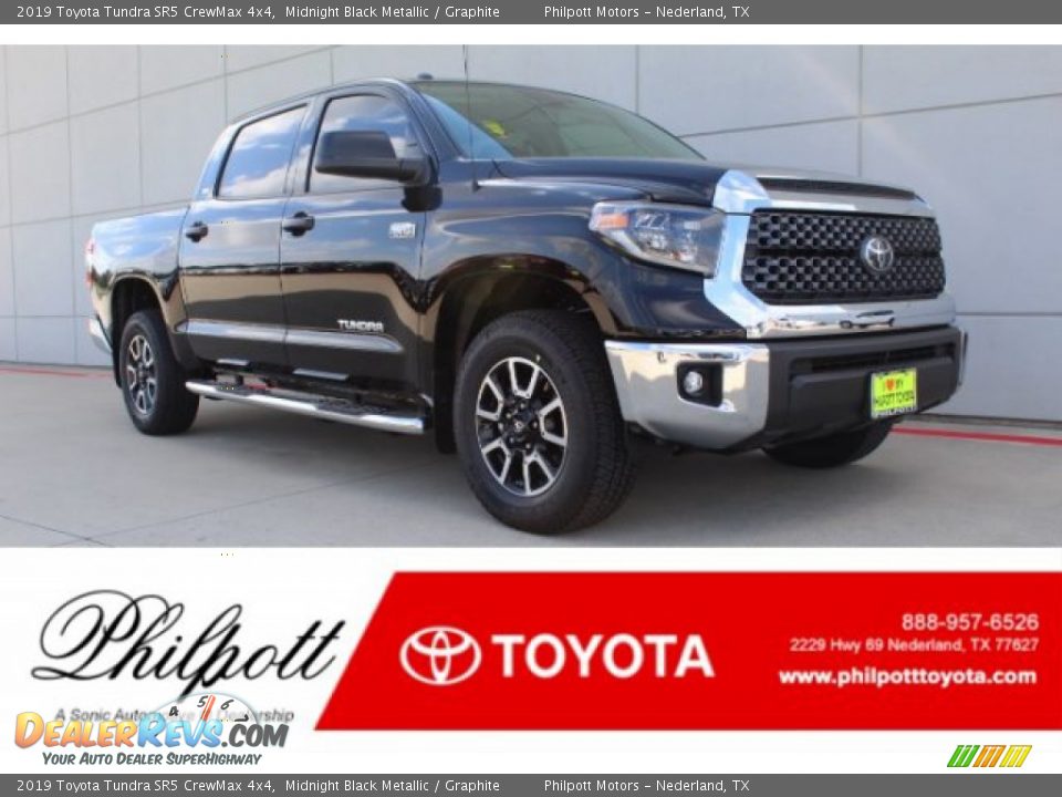 2019 Toyota Tundra SR5 CrewMax 4x4 Midnight Black Metallic / Graphite Photo #1