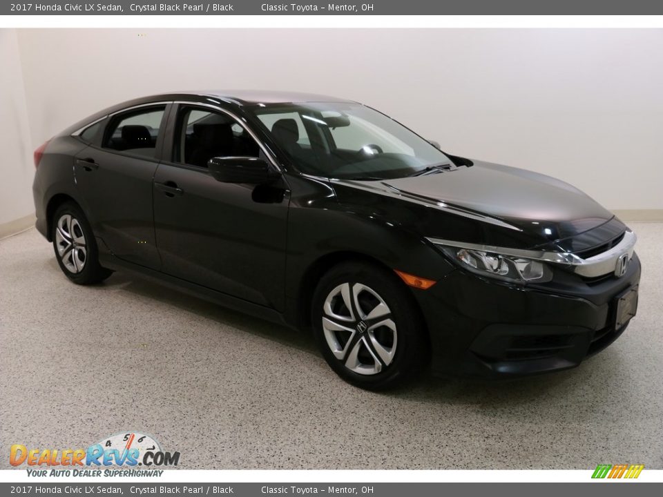 2017 Honda Civic LX Sedan Crystal Black Pearl / Black Photo #1