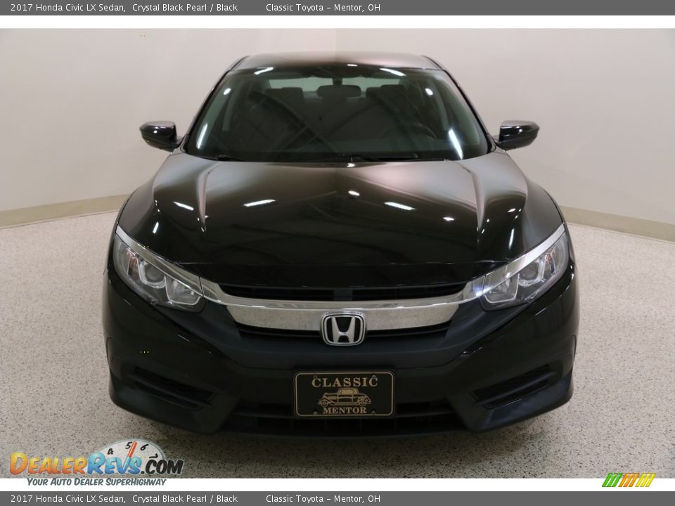 2017 Honda Civic LX Sedan Crystal Black Pearl / Black Photo #2