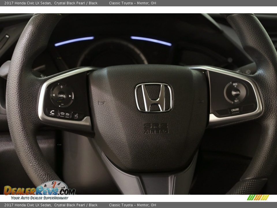 2017 Honda Civic LX Sedan Crystal Black Pearl / Black Photo #6
