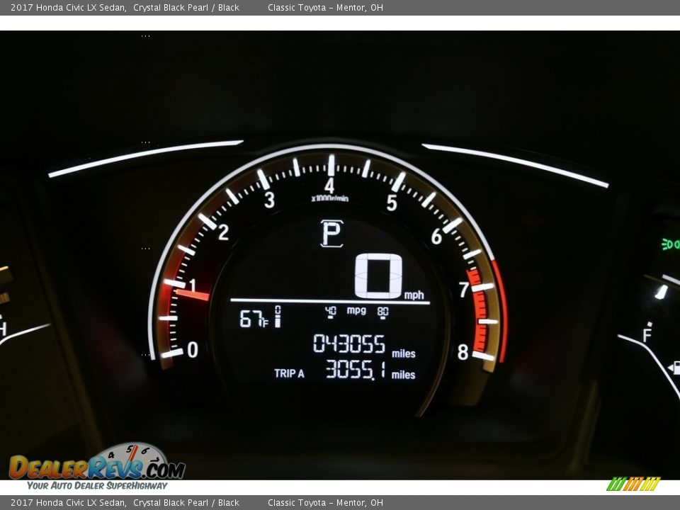 2017 Honda Civic LX Sedan Crystal Black Pearl / Black Photo #7