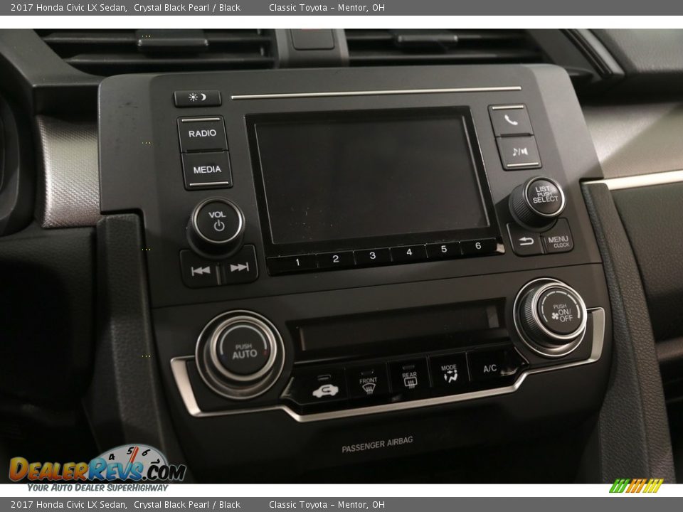 2017 Honda Civic LX Sedan Crystal Black Pearl / Black Photo #8