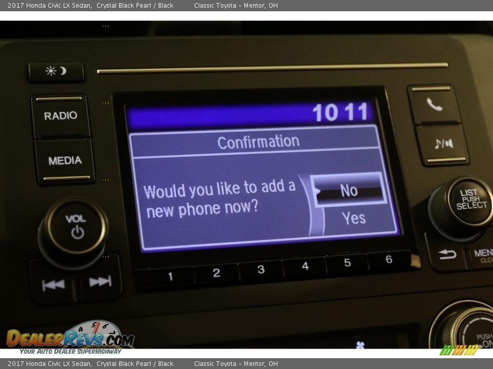 2017 Honda Civic LX Sedan Crystal Black Pearl / Black Photo #10