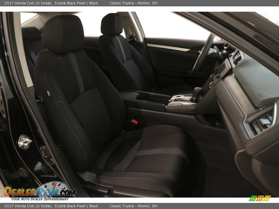 2017 Honda Civic LX Sedan Crystal Black Pearl / Black Photo #14