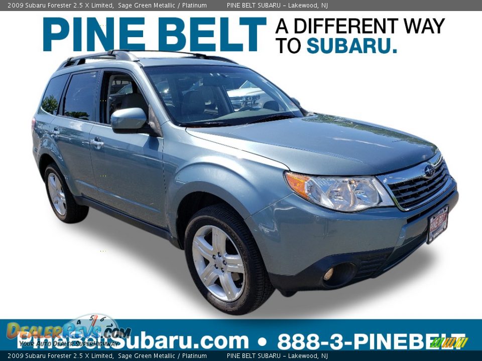 2009 Subaru Forester 2.5 X Limited Sage Green Metallic / Platinum Photo #1