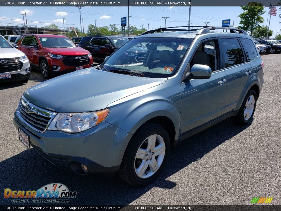 2009 Subaru Forester 2.5 X Limited Sage Green Metallic / Platinum Photo #3
