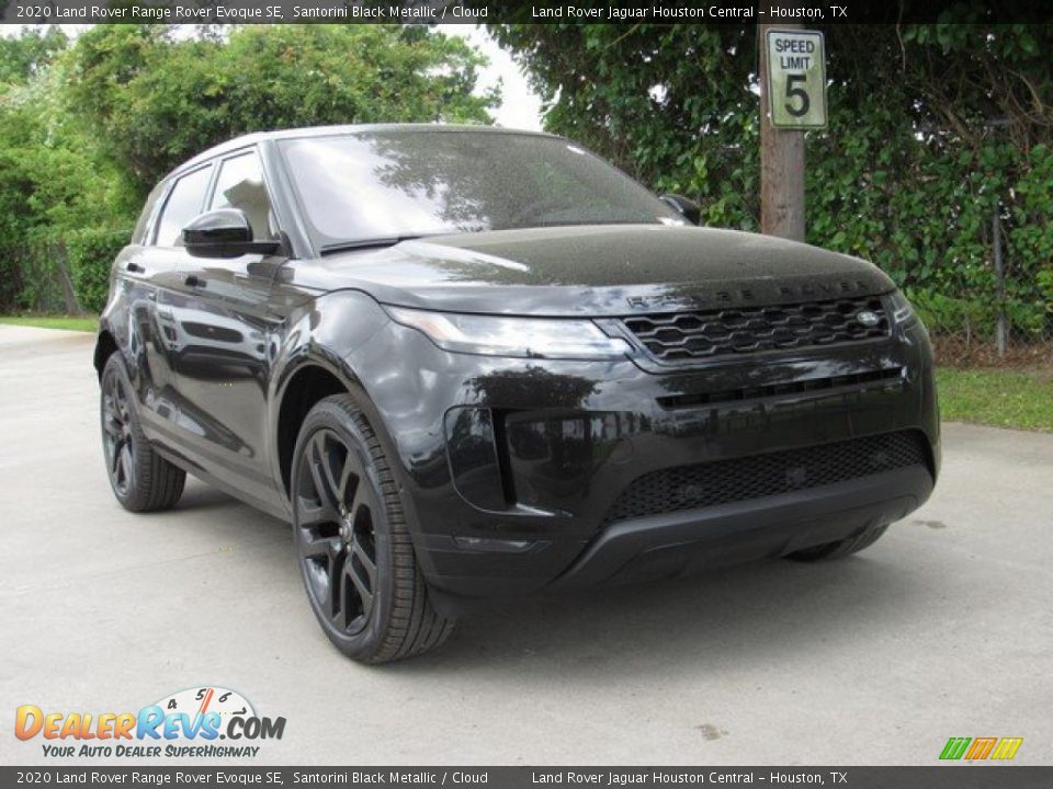 2020 Land Rover Range Rover Evoque SE Santorini Black Metallic / Cloud Photo #2