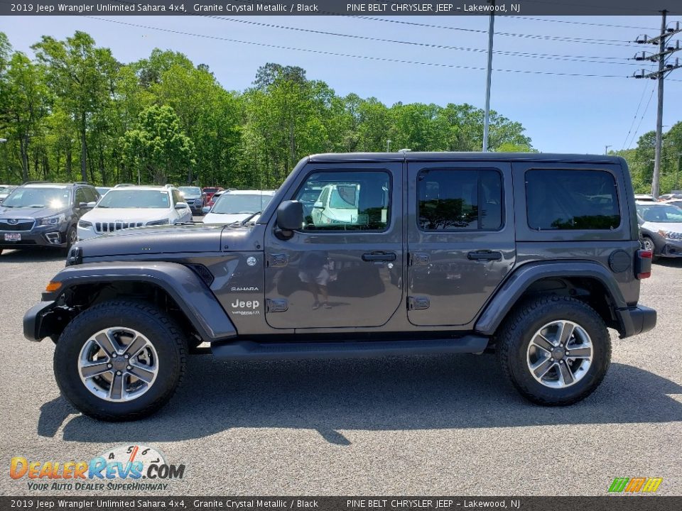 2019 Jeep Wrangler Unlimited Sahara 4x4 Granite Crystal Metallic / Black Photo #3