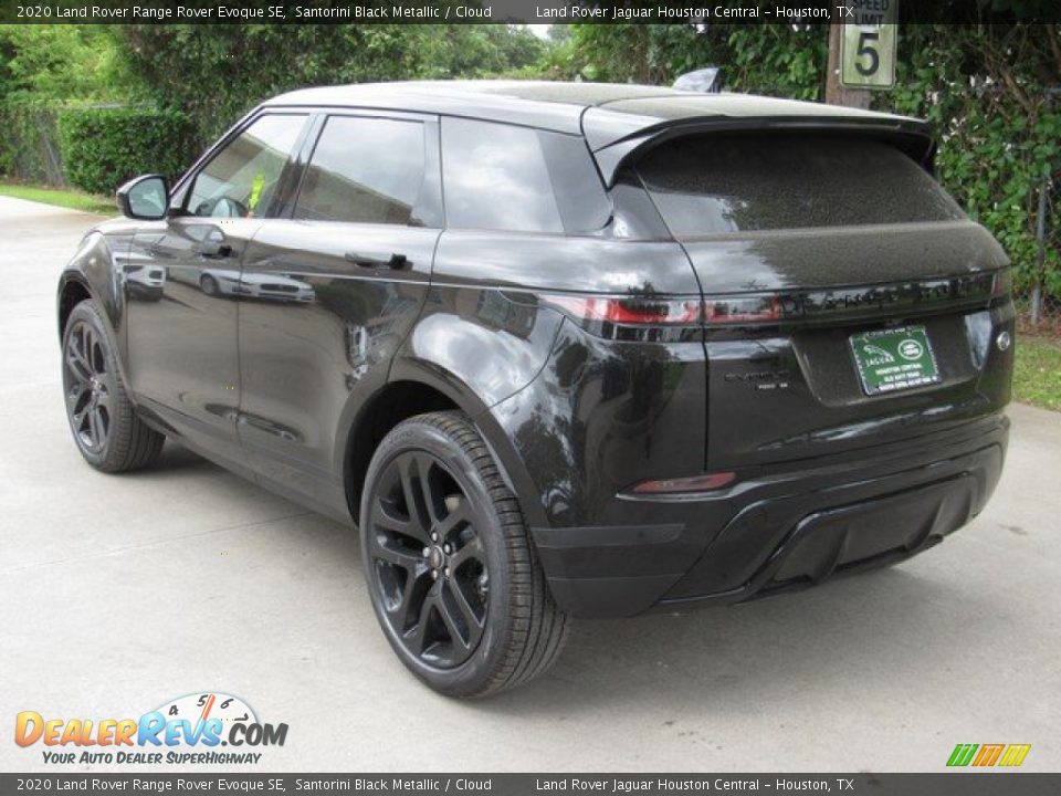 2020 Land Rover Range Rover Evoque SE Santorini Black Metallic / Cloud Photo #12