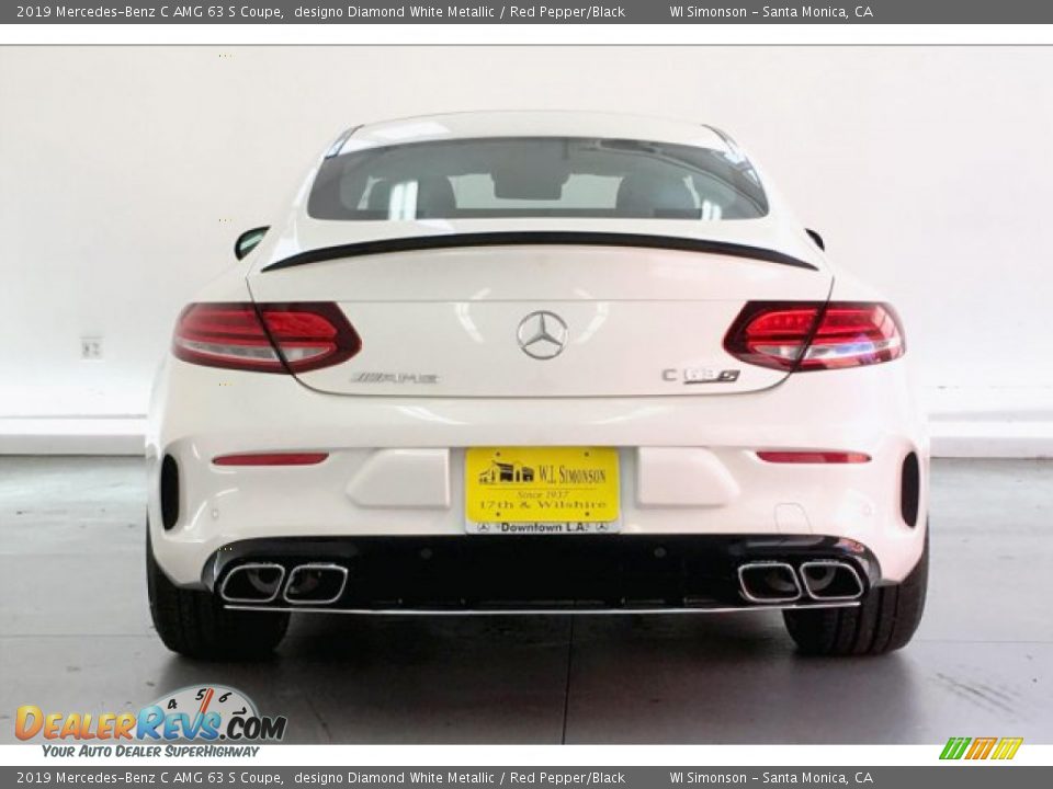 2019 Mercedes-Benz C AMG 63 S Coupe designo Diamond White Metallic / Red Pepper/Black Photo #3