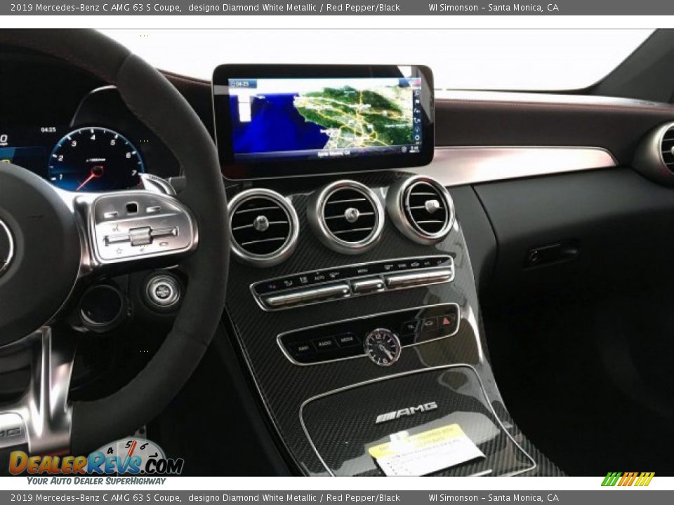 2019 Mercedes-Benz C AMG 63 S Coupe designo Diamond White Metallic / Red Pepper/Black Photo #6