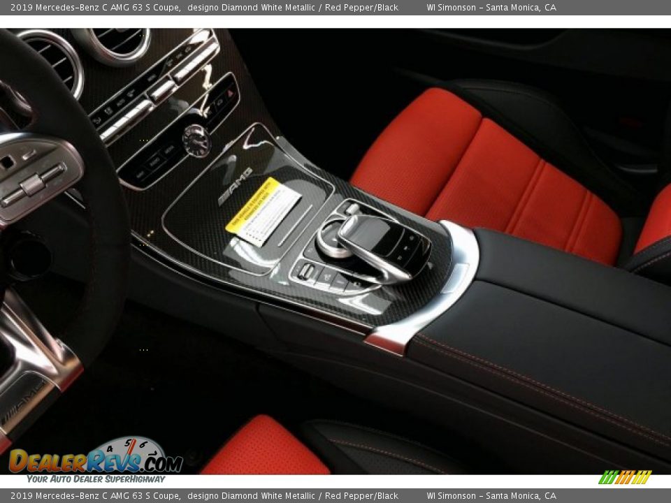 2019 Mercedes-Benz C AMG 63 S Coupe designo Diamond White Metallic / Red Pepper/Black Photo #7