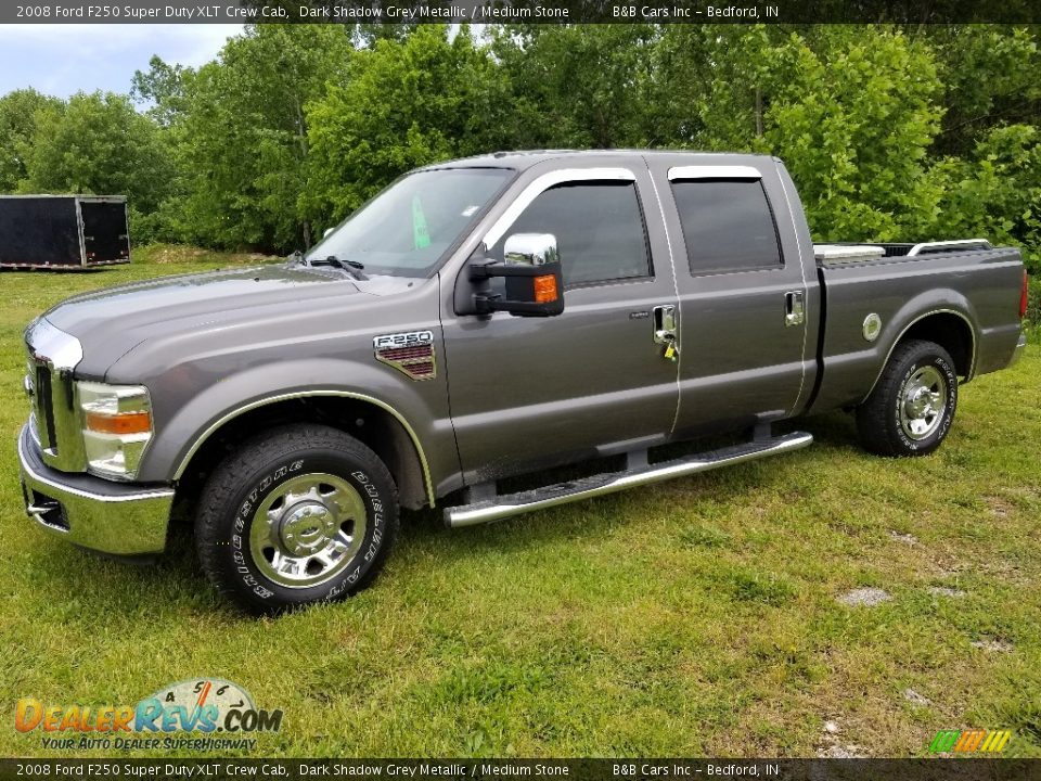 2008 Ford F250 Super Duty XLT Crew Cab Dark Shadow Grey Metallic / Medium Stone Photo #1