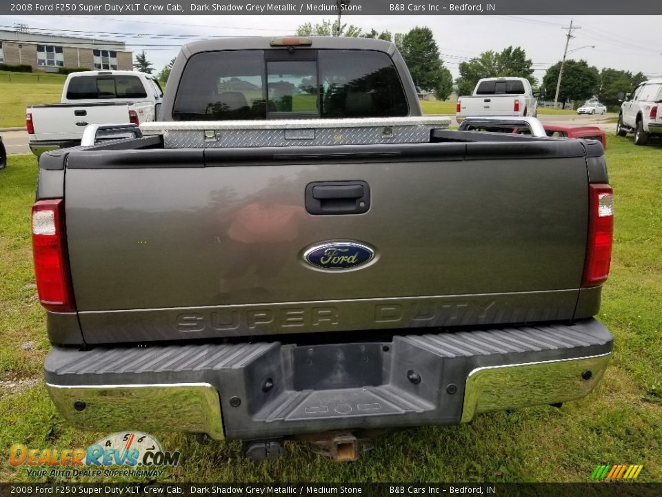 2008 Ford F250 Super Duty XLT Crew Cab Dark Shadow Grey Metallic / Medium Stone Photo #4