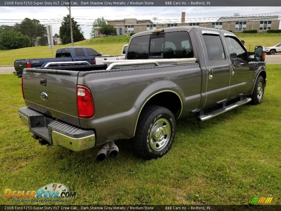 2008 Ford F250 Super Duty XLT Crew Cab Dark Shadow Grey Metallic / Medium Stone Photo #6