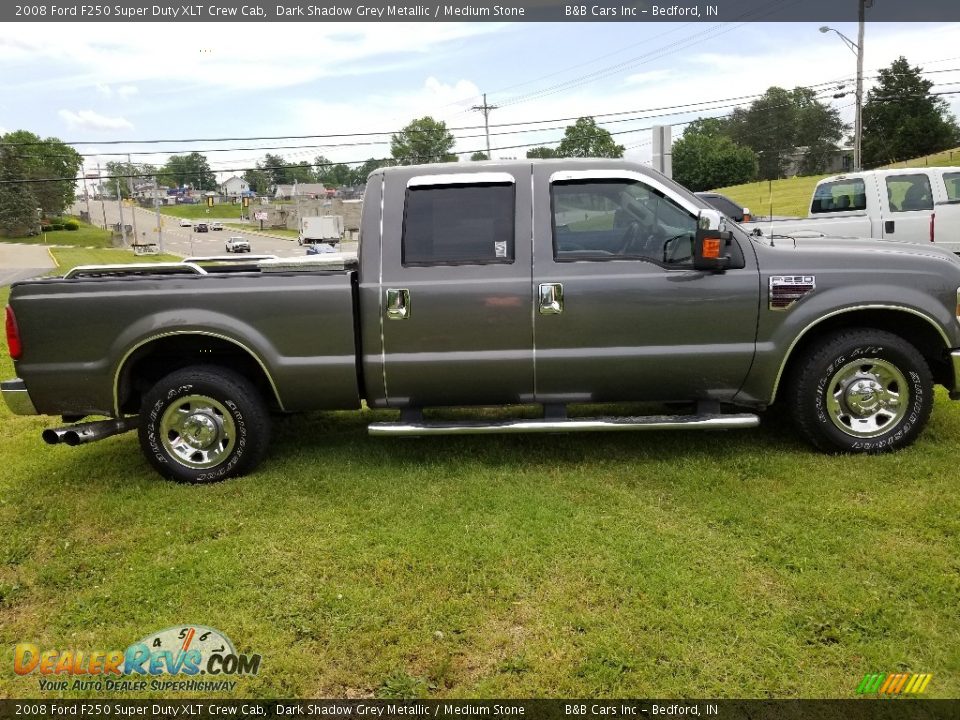 2008 Ford F250 Super Duty XLT Crew Cab Dark Shadow Grey Metallic / Medium Stone Photo #7