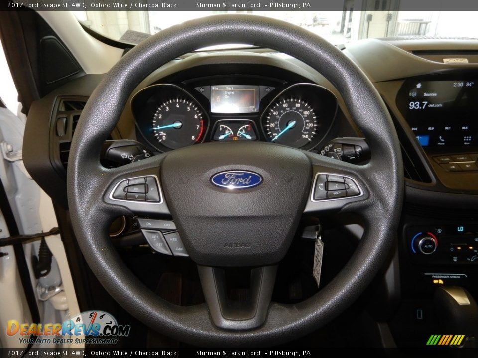 2017 Ford Escape SE 4WD Oxford White / Charcoal Black Photo #22
