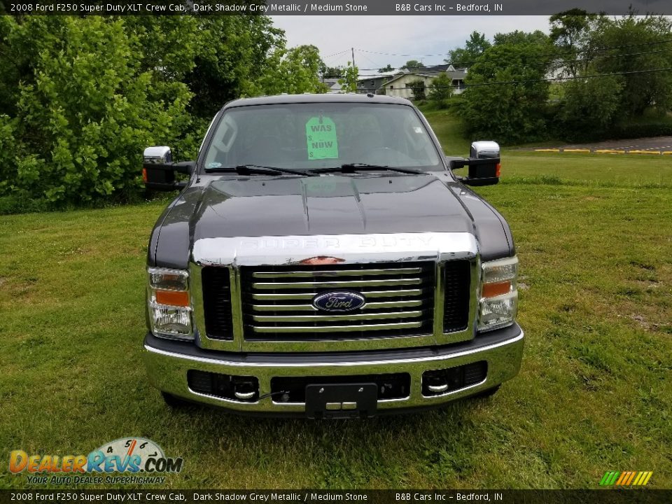 2008 Ford F250 Super Duty XLT Crew Cab Dark Shadow Grey Metallic / Medium Stone Photo #9