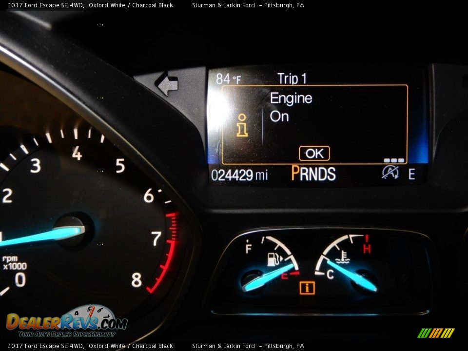 2017 Ford Escape SE 4WD Oxford White / Charcoal Black Photo #25