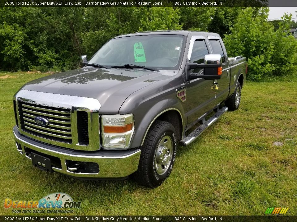 2008 Ford F250 Super Duty XLT Crew Cab Dark Shadow Grey Metallic / Medium Stone Photo #10