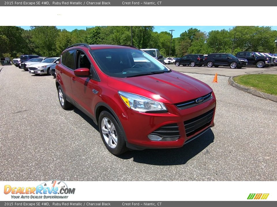 2015 Ford Escape SE 4WD Ruby Red Metallic / Charcoal Black Photo #1