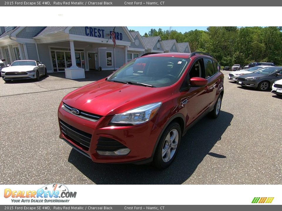 2015 Ford Escape SE 4WD Ruby Red Metallic / Charcoal Black Photo #3