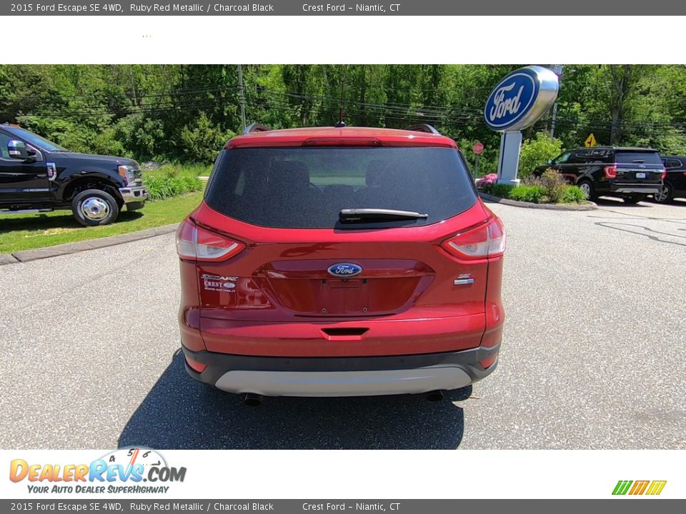 2015 Ford Escape SE 4WD Ruby Red Metallic / Charcoal Black Photo #6