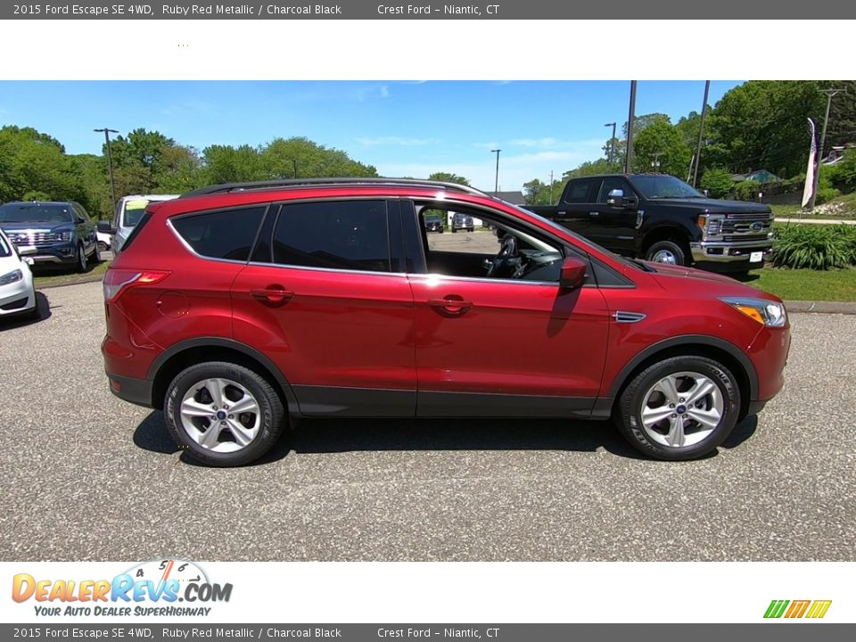 2015 Ford Escape SE 4WD Ruby Red Metallic / Charcoal Black Photo #8