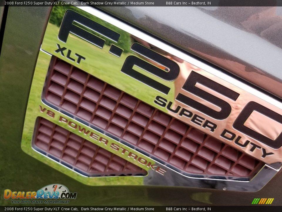 2008 Ford F250 Super Duty XLT Crew Cab Dark Shadow Grey Metallic / Medium Stone Photo #28