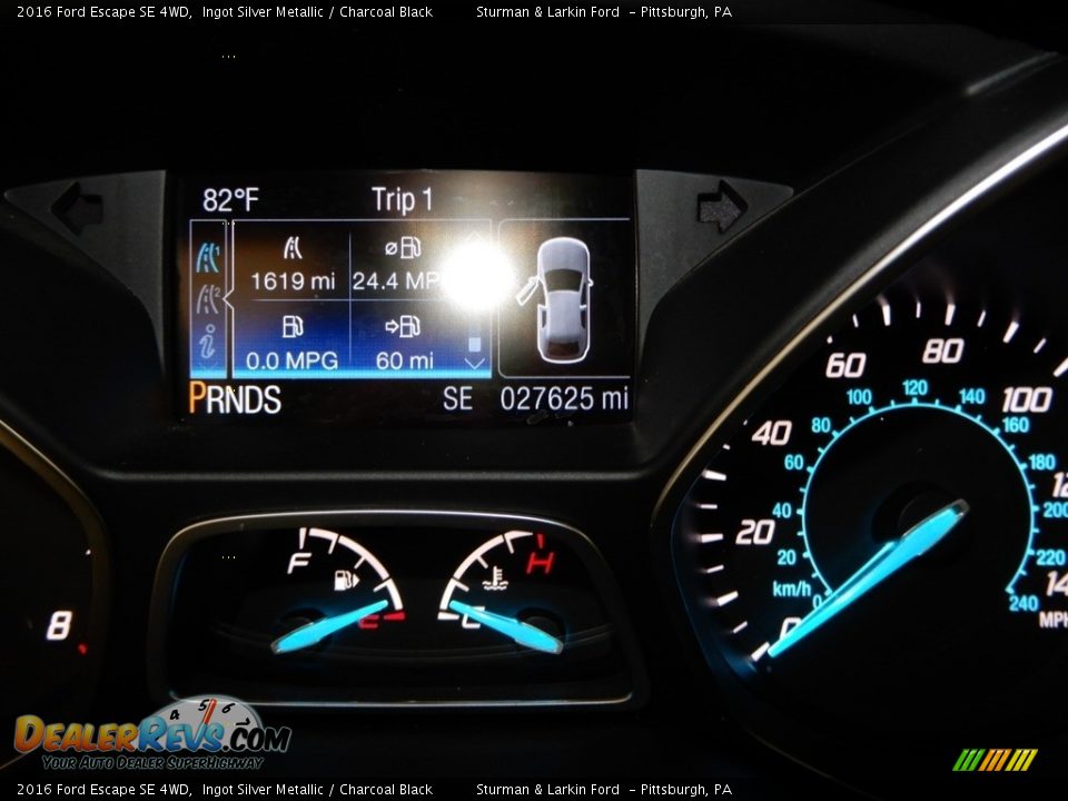 2016 Ford Escape SE 4WD Ingot Silver Metallic / Charcoal Black Photo #25