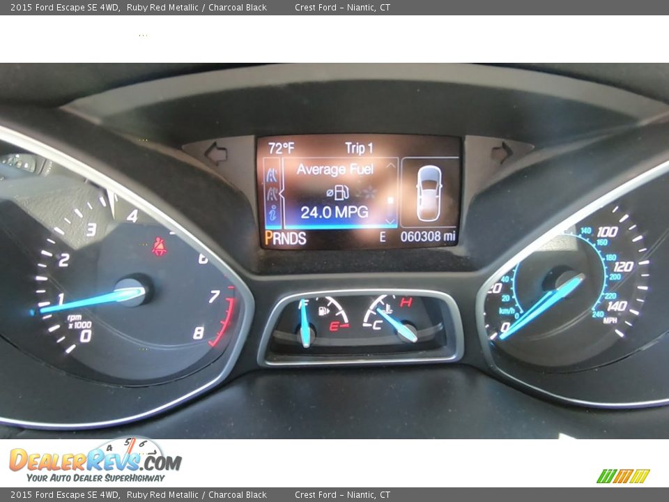 2015 Ford Escape SE 4WD Ruby Red Metallic / Charcoal Black Photo #14