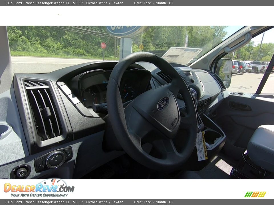 2019 Ford Transit Passenger Wagon XL 150 LR Oxford White / Pewter Photo #10